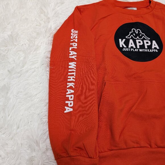 Kappa Unisex Crew Neck Red Pullover Loopknit with logo Sweatshirt for 7Yrs NWOT - Picture 4 of 8